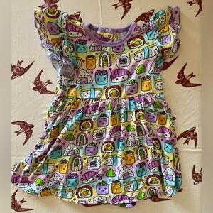 Cute Sushi Print Ruffle Baby Dress